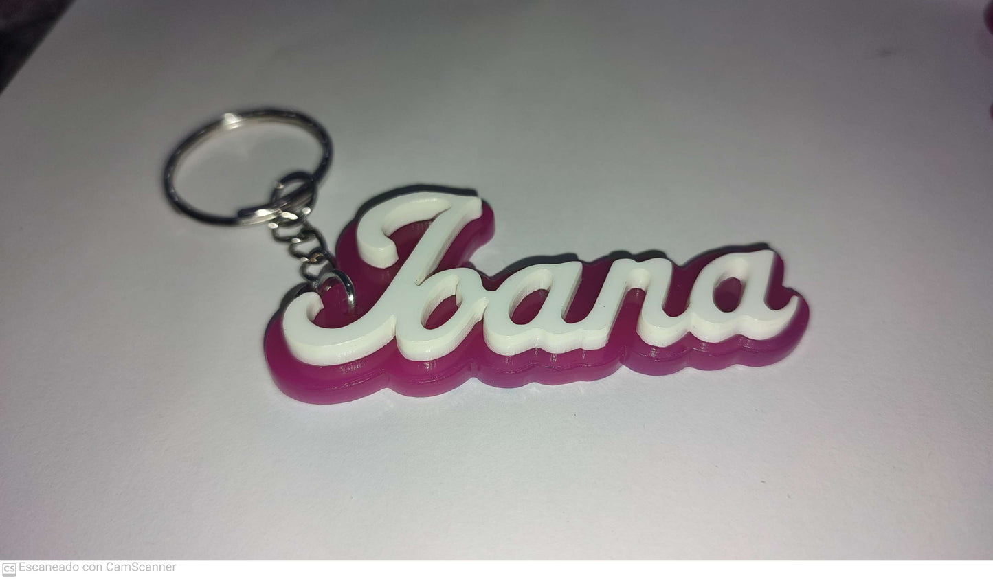Llavero Personalizado de Metacrilato con Nombre
