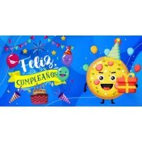 Taza "Feliz Cumpleaños" Pizza | Regalo Divertido y Original