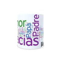 Taza "Feliz Día Padre" Nube de Palabras - Regalo Original y Emotivo