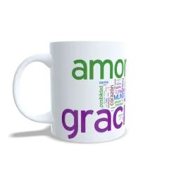 Taza "Feliz Día Padre" Nube de Palabras - Regalo Original y Emotivo