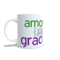 Taza "Feliz Día Padre" Nube de Palabras - Regalo Original y Emotivo