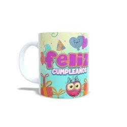 Taza Cumpleaños Búhos | Regalo Infantil/Original