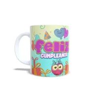 Taza Cumpleaños Búhos | Regalo Infantil/Original