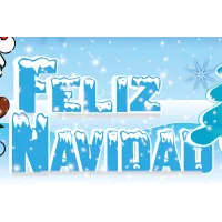 Taza Feliz Navidad Nieve Azul
