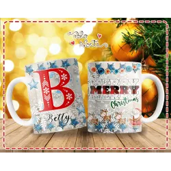 Taza Letra Personalizada Nombre «Merry Christmas»