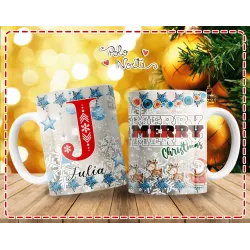 Taza Letra Personalizada Nombre «Merry Christmas»