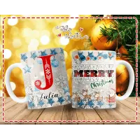 Taza Letra Personalizada Nombre «Merry Christmas»