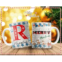 Taza Letra Personalizada Nombre «Merry Christmas»