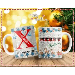 Taza Letra Personalizada Nombre «Merry Christmas»