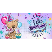 Taza "Feliz Cumpleaños" | Osito y Búhos