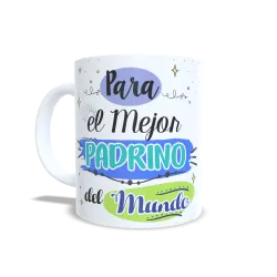 Taza "Para El Mejor Padrino Del Mundo" | Regalo Bautizo