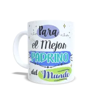 Taza "Para El Mejor Padrino Del Mundo" | Regalo Bautizo