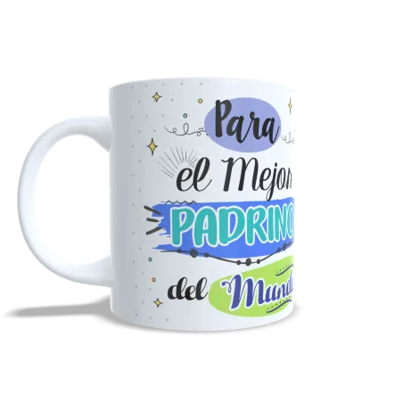 Taza "Para El Mejor Padrino Del Mundo" | Regalo Bautizo