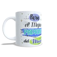 Taza "Para El Mejor Padrino Del Mundo" | Regalo Bautizo