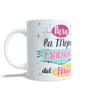 Taza "Para La Mejor Madrina Del Mundo" | Regalo Bautizo
