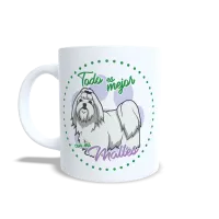 Taza "Todo es Mejor con mi Maltés" - Regalo para Amantes de Malteses