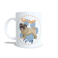 Taza "Todo es Mejor con mi Pug" - Regalo Adorable para Amantes de Pugs