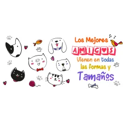 Taza "Los Mejores Amigos Vienen en Todas Formas y Tamaños"