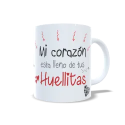 Taza "Mi Corazón Lleno de Huellitas" | Regalo Mascotas