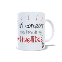 Taza "Mi Corazón Lleno de Huellitas" | Regalo Mascotas
