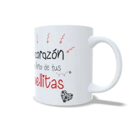 Taza "Mi Corazón Lleno de Huellitas" | Regalo Mascotas