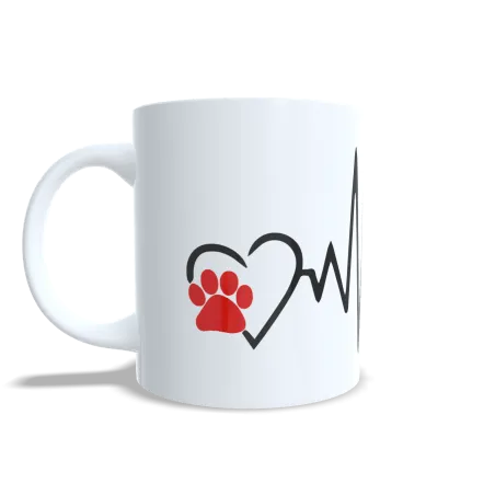 Taza "Mi Corazón Lleno de Huellitas" | Regalo Mascotas