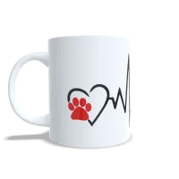 Taza "Mi Corazón Lleno de Huellitas" | Regalo Mascotas