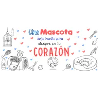 Taza "Una Mascota Deja Huella en Tu Corazón" | Regalo Animales