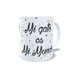 Taza "Mi Gato Es Mi Mundo" | Regalo Amantes Felinos