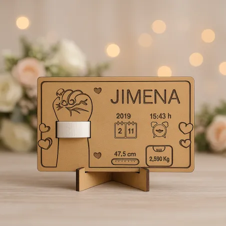 Cuadro Natalicio Madera Personalizable