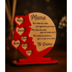 Regalo para Mamá: Silueta Personalizada con Nombres