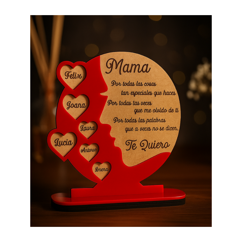 Regalo para Mamá: Silueta Personalizada con Nombres Regalo para Mamá: Silueta Personalizada con Nombres
