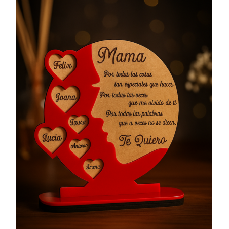 Regalo para Mamá: Silueta Personalizada con Nombres