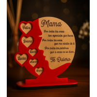Regalo para Mamá: Silueta Personalizada con Nombres