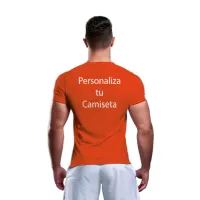 Camiseta Naranja Flúor Transpirable | Secado Rápido