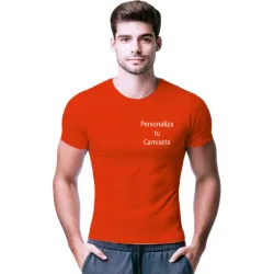 Camiseta Naranja Flúor Transpirable | Secado Rápido