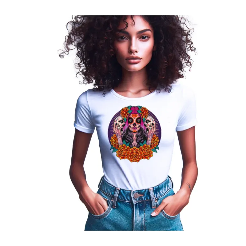 Camiseta "Espíritu Catrina Vibrante" | Arte y Color
