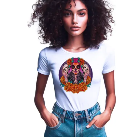 Camiseta "Espíritu Catrina Vibrante" | Arte y Color