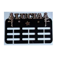 Medallero Patinadora Personalizado con Nombre | Metacrilato Colores