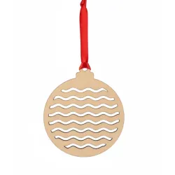 Adorno Navidad Madera Olas