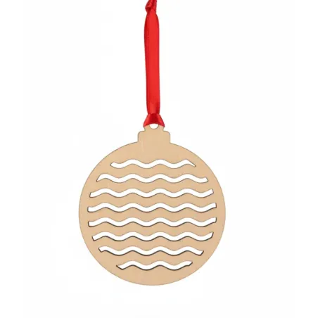 Adorno Navidad Madera Olas