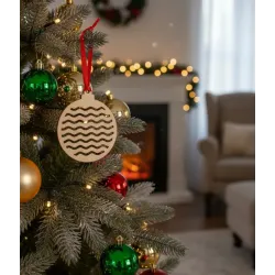 Adorno Navidad Madera Olas