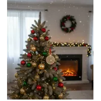 Adorno Navidad Madera Olas