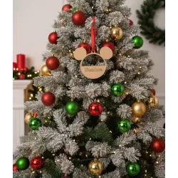 Adorno Navidad Madera Foto y Nombre