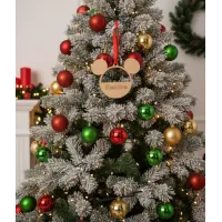 Adorno Navidad Madera Foto y Nombre