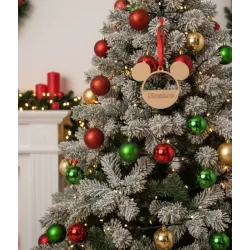 Adorno Navidad Madera Foto y Nombre