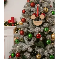 Adorno Navidad Madera Foto y Nombre