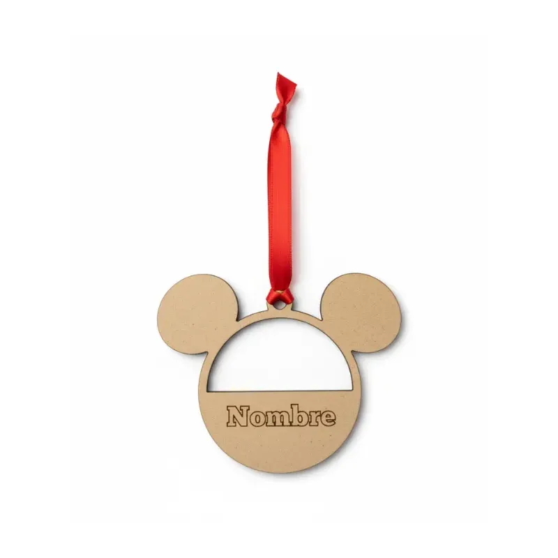 Adorno Navidad Madera Foto y Nombre