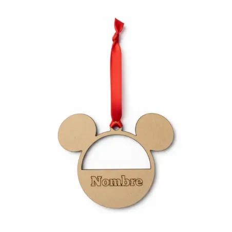 Adorno Navidad Madera Foto y Nombre