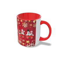 Taza Diseño Tren Navideño y Feliz Navidad